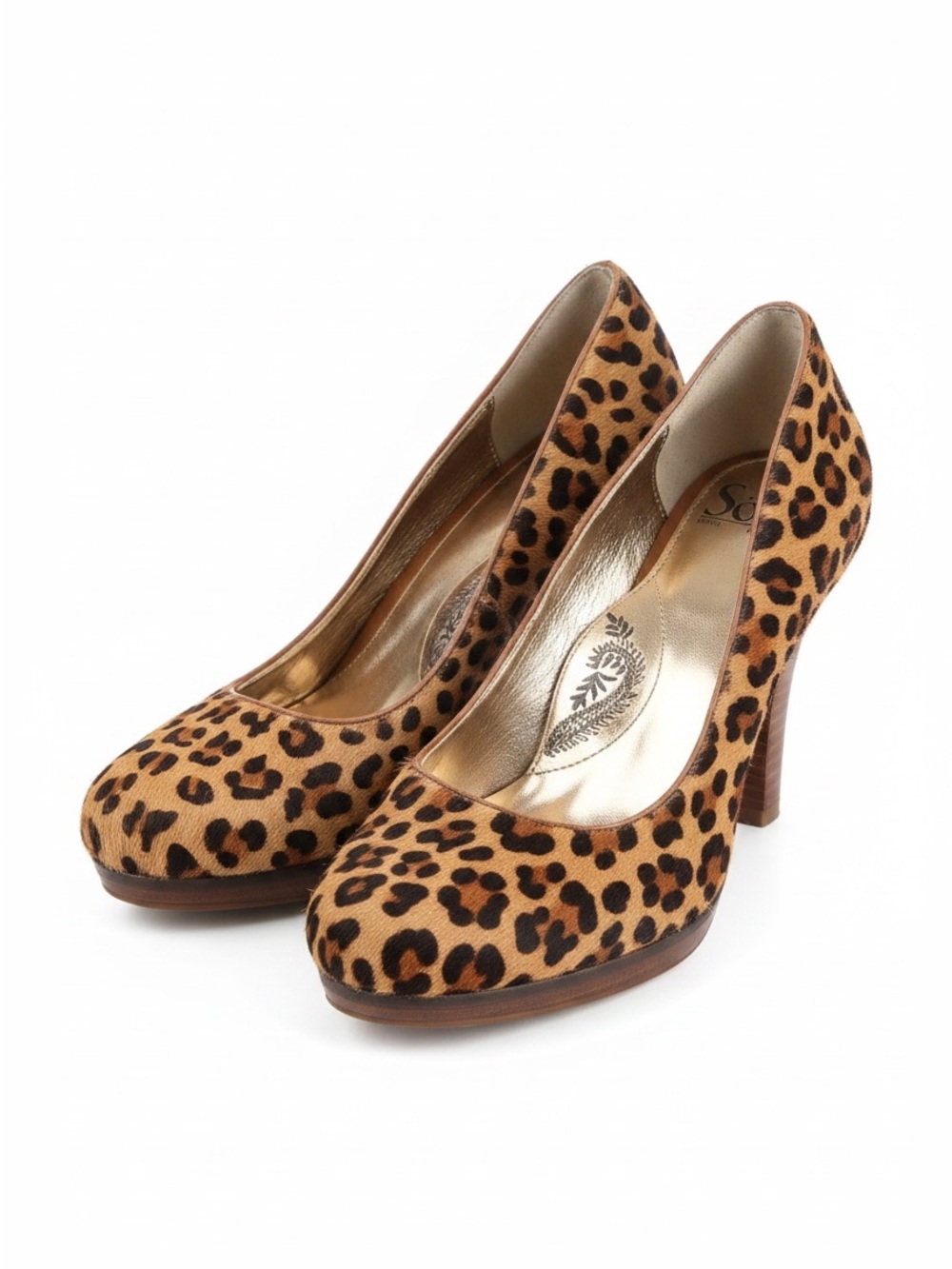Sofft Animal Print Horsehair Platform Heels size 9M